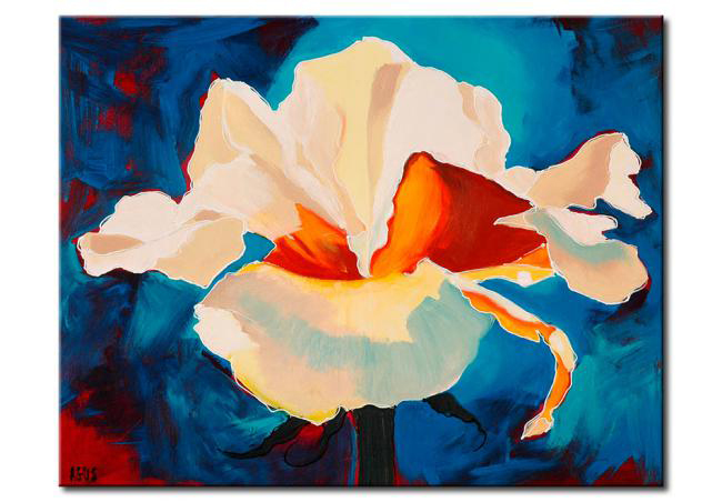 tableau fleur rose