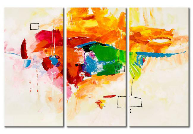 tableau perroquet abstrait